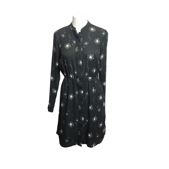 Ann Taylor‎ Loft Black Dandelion Shift Dress - Picture 3 of 10